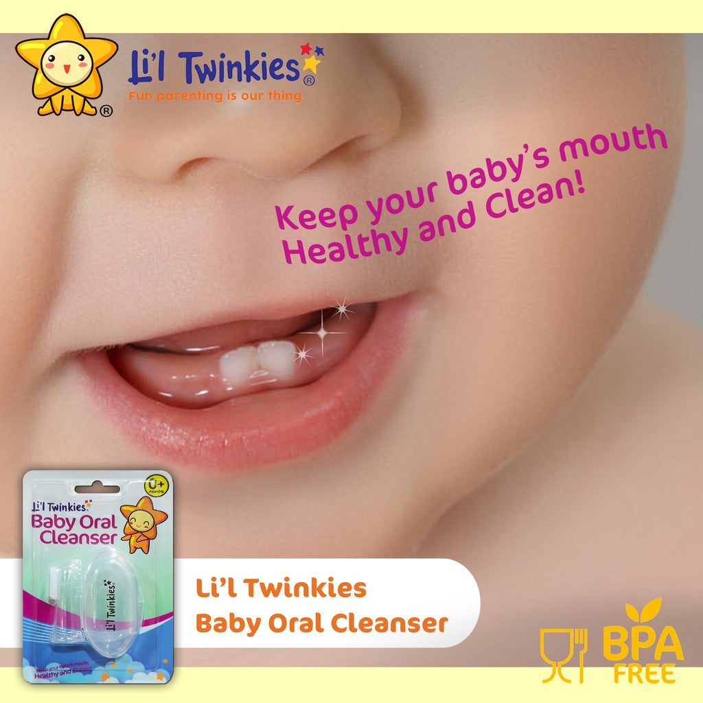 Li'l Twinkies - Baby Oral Cleanser Silicone Toothbrush / Soother (6544023126050)