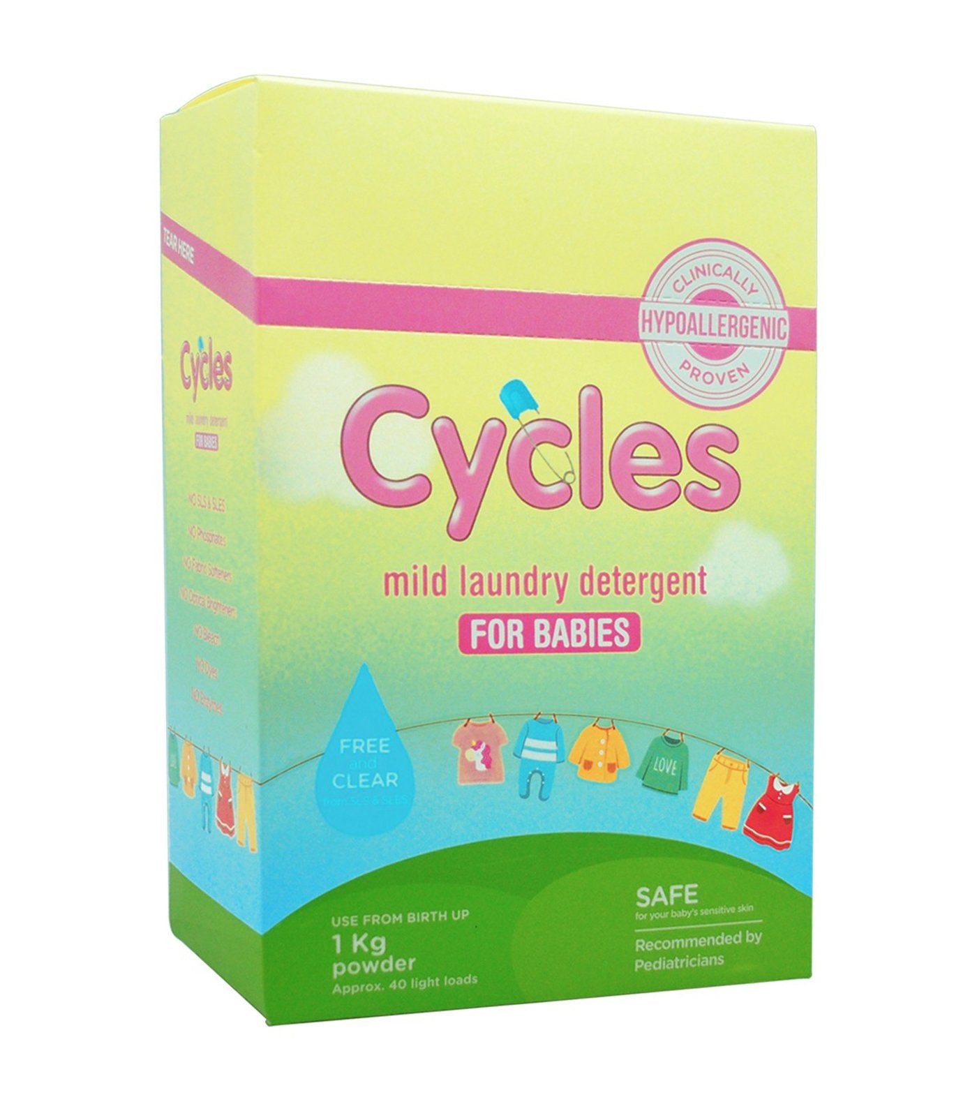 Cycles - Mild Laundry Powder Detergent 1kg (4563276988450)