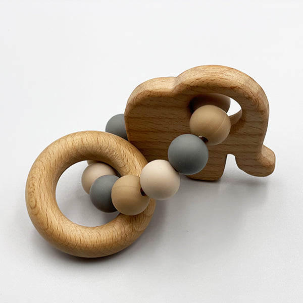 Hugo Happy Home - Ellie Silicone and Wood Teether (4860818030626)