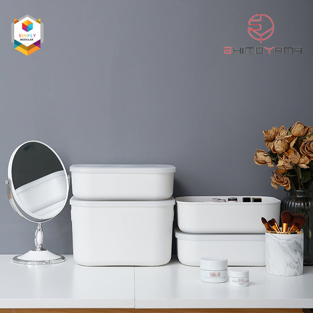 Simply Modular - Shimoyama Small Gray Flat Storage Box with Lid (4844148490274)