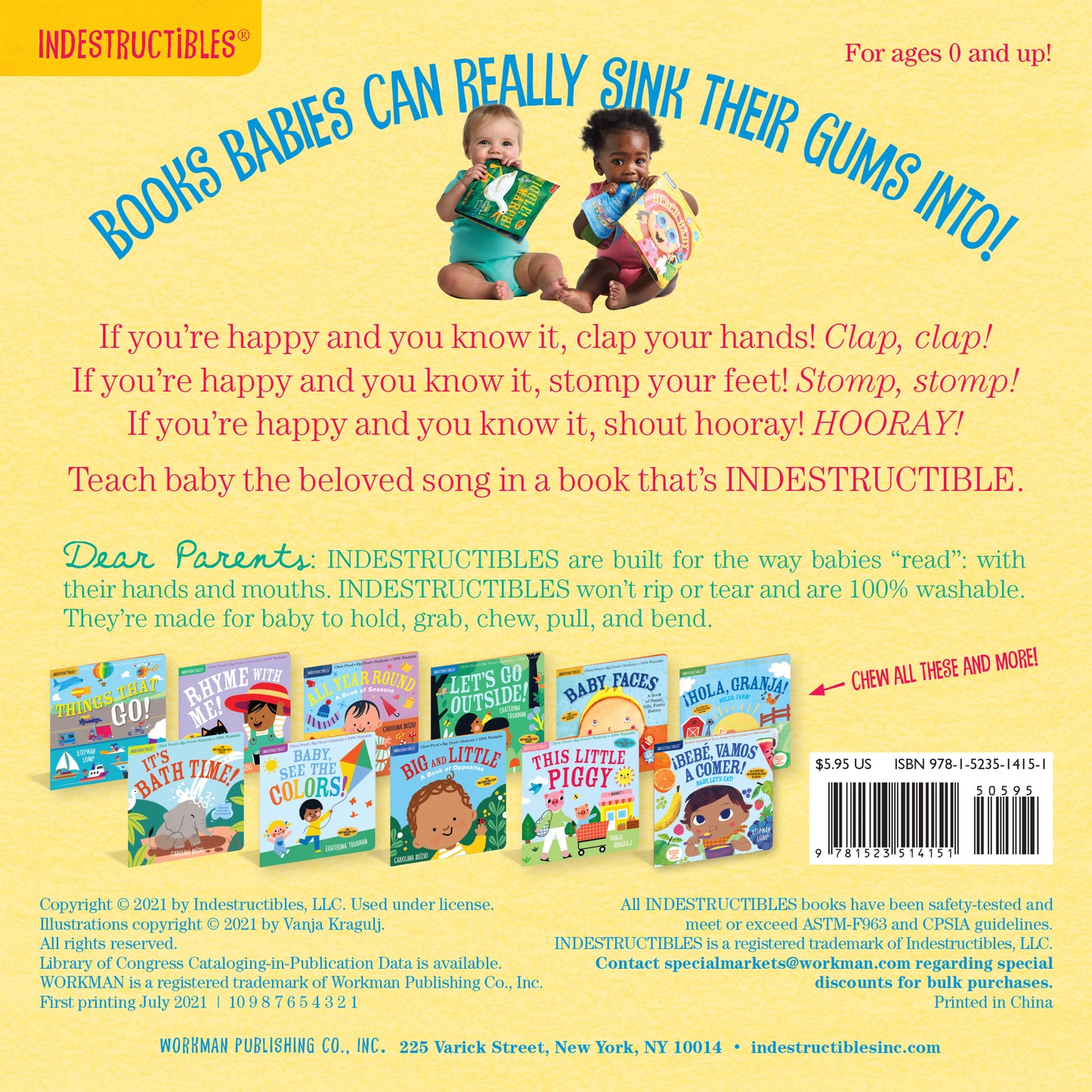 Indestructibles - Chew-proof Rip-proof Nontoxic 100% Washable Books (7072240238626)