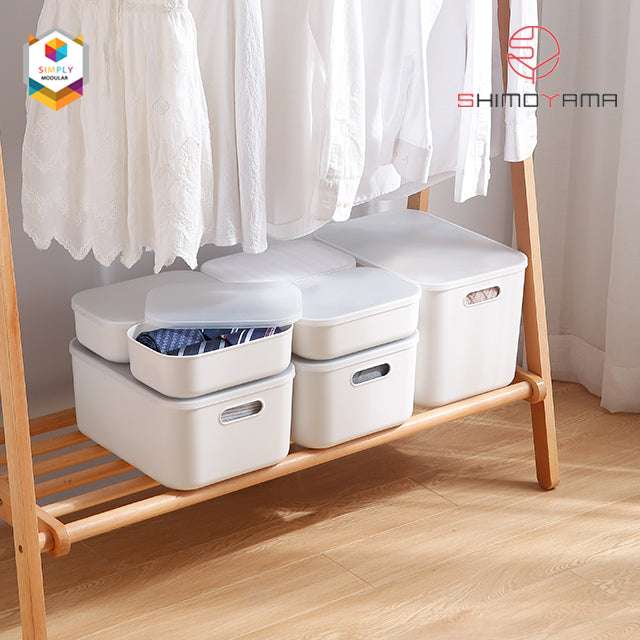 Simply Modular - Shimoyama Small Gray Deep Storage Box with Lid (4844148457506)
