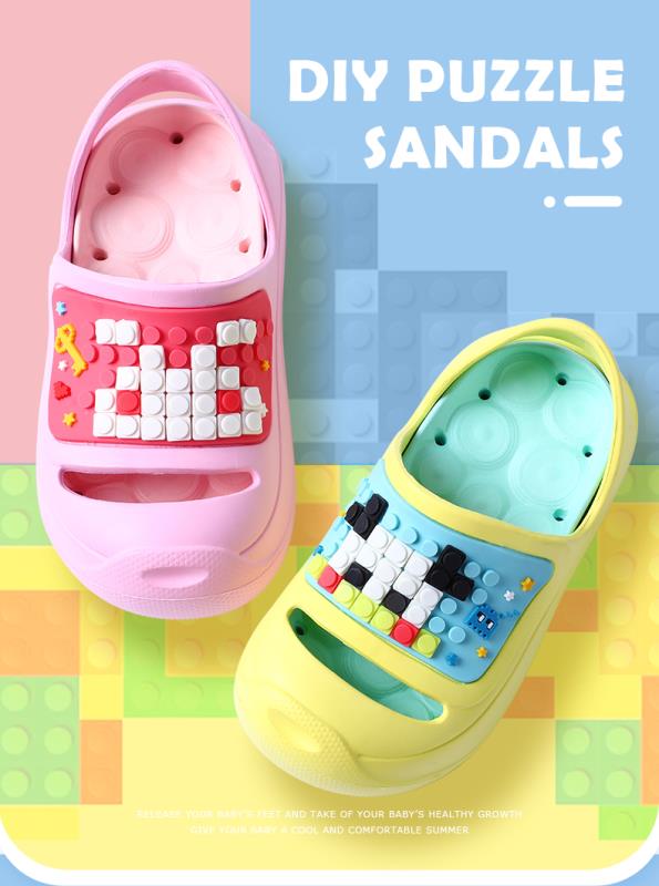 Kids Art Slippers - Kids’ DIY Puzzle Sandals (6790357418018)