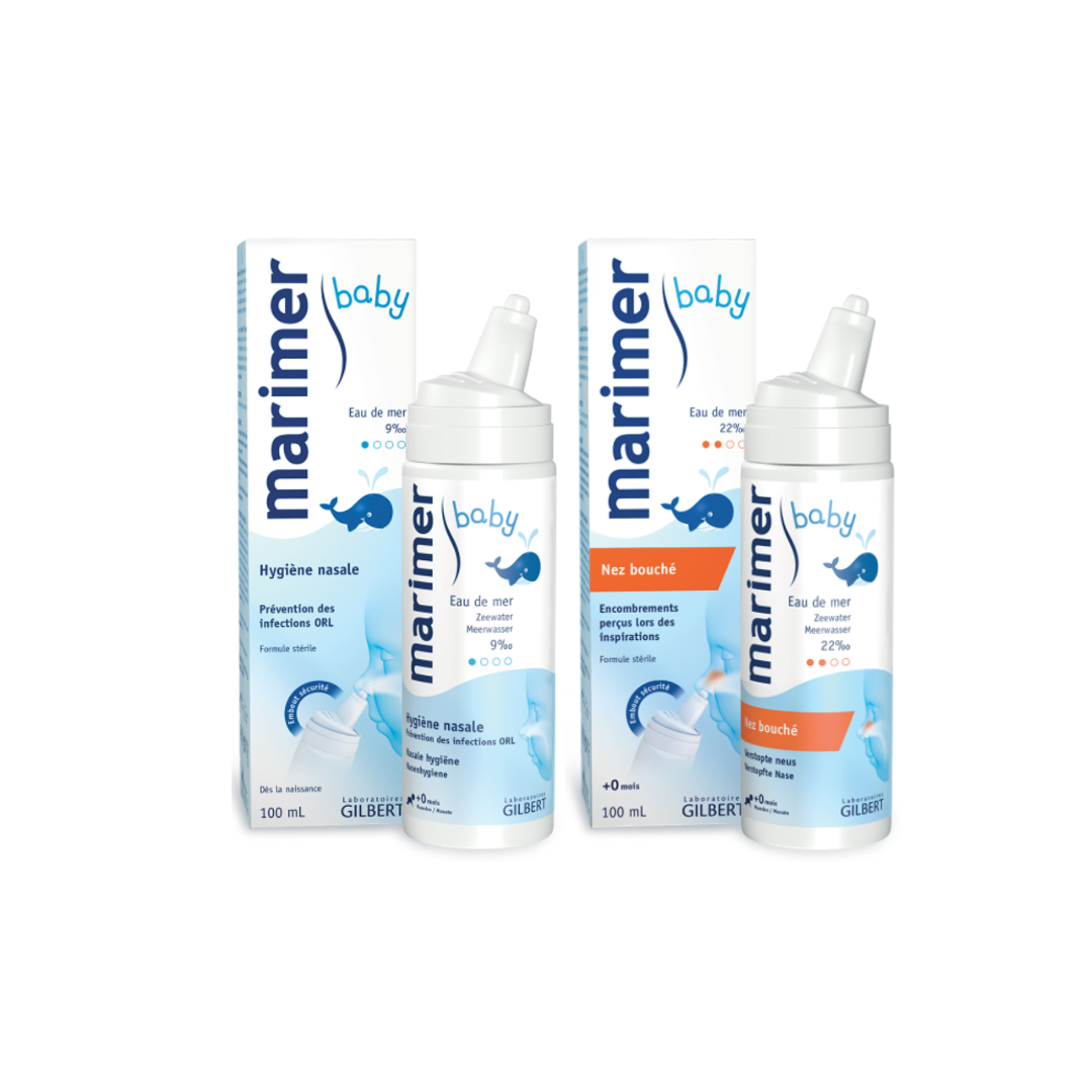 Marimer - Baby Isotonic Seawater Nasal Spray 100ml and Hypertonic Seawater Nasal Spray 100ml Bundle (6537696018466)