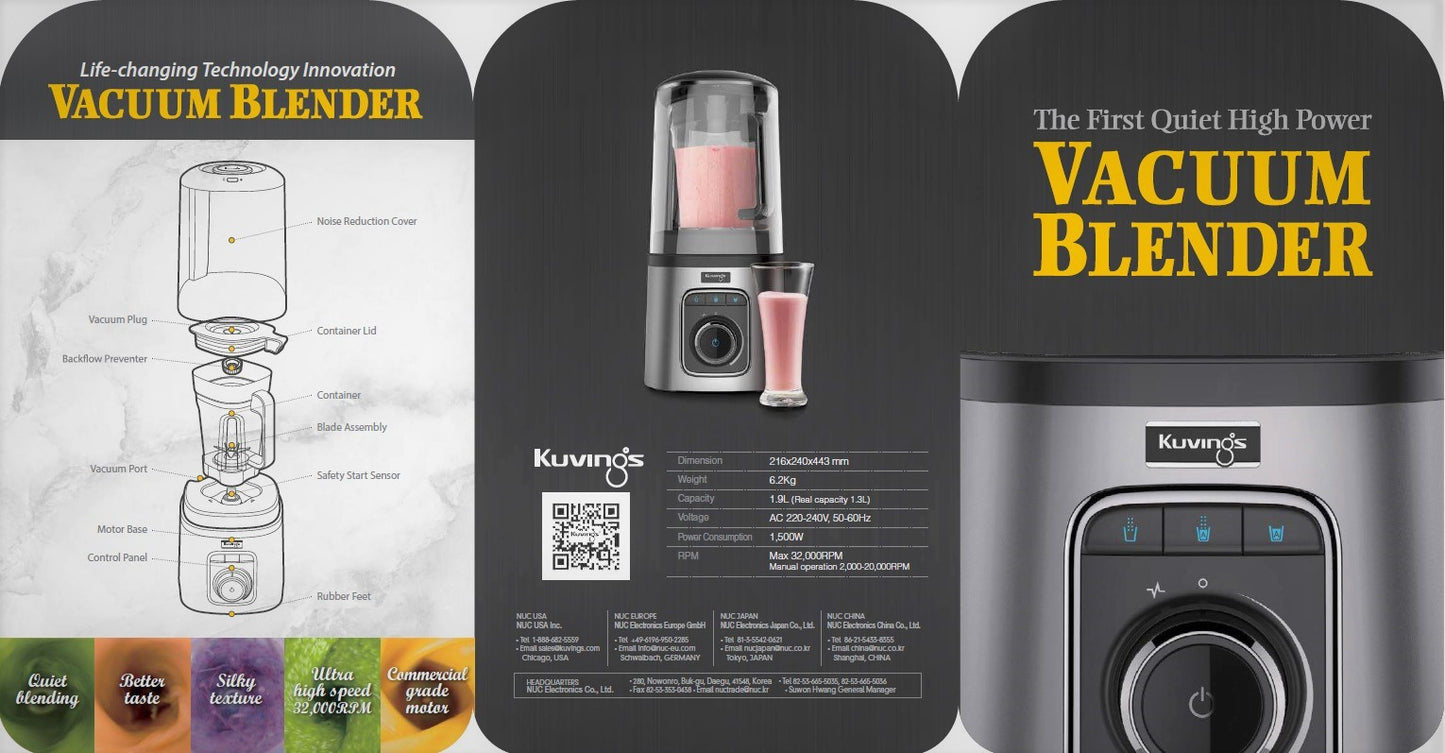 Kuvings - SV-500Mn High Speed Quiet Vacuum Blender (4561813667874)