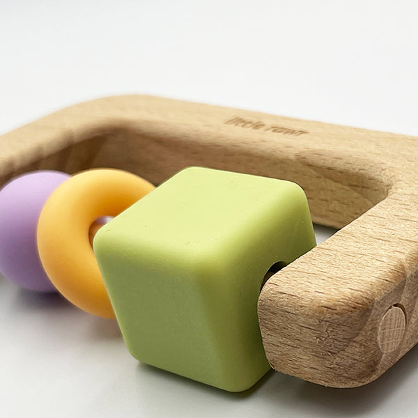Hugo Happy Home - Little Rawr Wood + Bead D Shape Teether Toy (4860817997858)