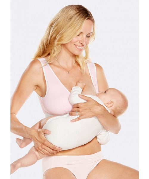 Mamaway - Antibacterial Crossover Sleeping & Nursing Bra with Cups (6569573220386)