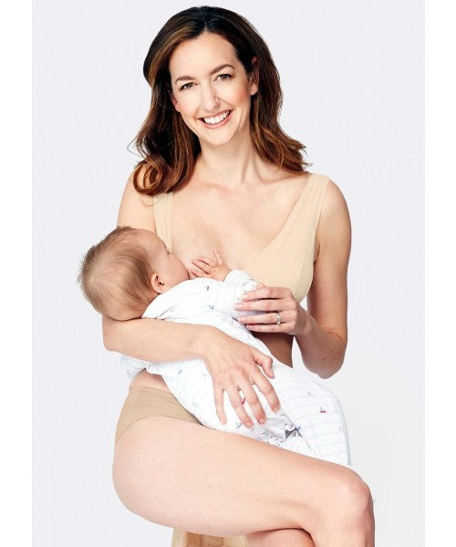 Mamaway - Antibacterial Crossover Sleeping & Nursing Bra with Cups (6569573220386)