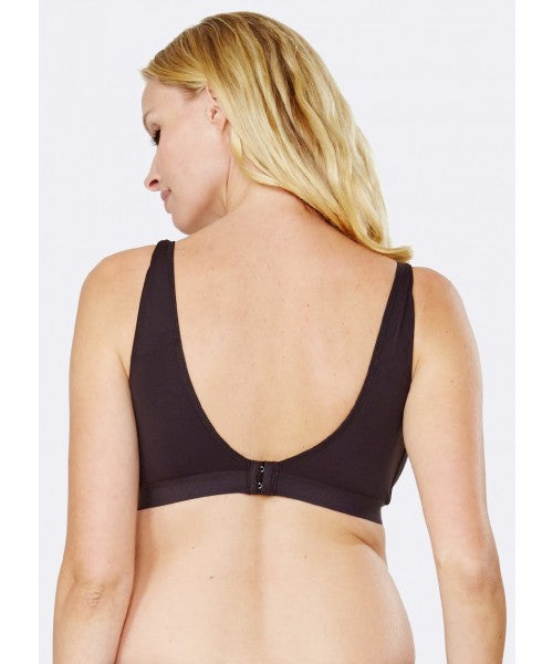 Mamaway - Antibacterial Crossover Sleeping & Nursing Bra with Cups (6569573220386)