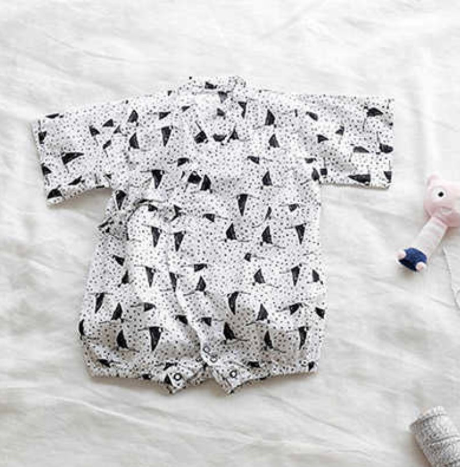 BORNY Korea - 100% Cotton Tie-Side Onesies (6794260185122)