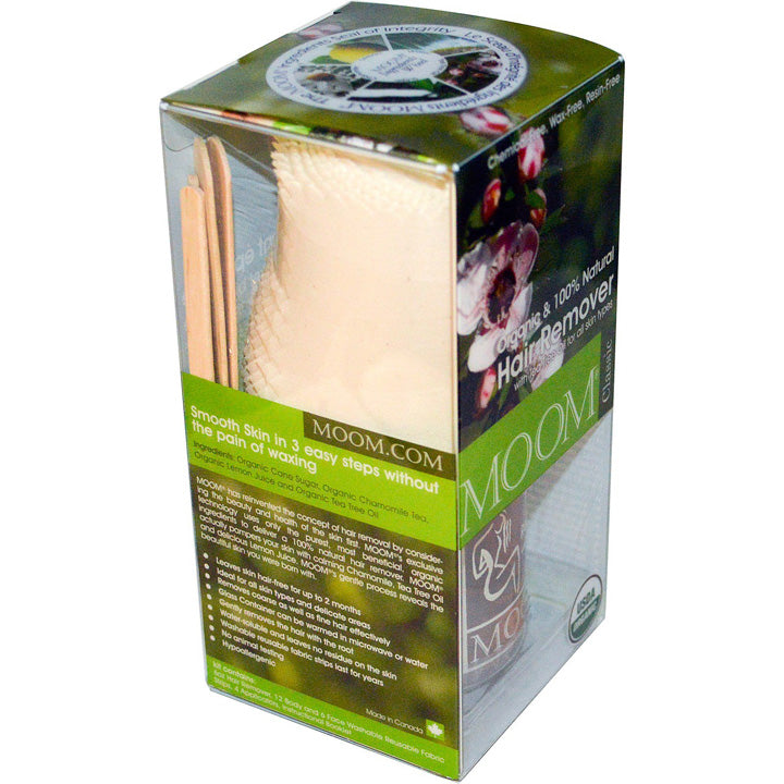 Clean Beauty Society - Moom Organic Hair Remover with Tea Tree Oil w/ Reusable Fabric Strips (170g) (4838411698210)