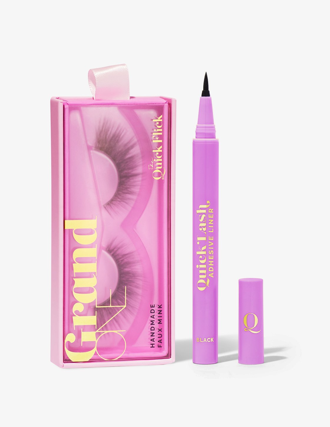 Clean Beauty Society - The Quick Flick Lash Night Pack - Black Adhesive Liner with Grand #1 Lashes (6572751159330)