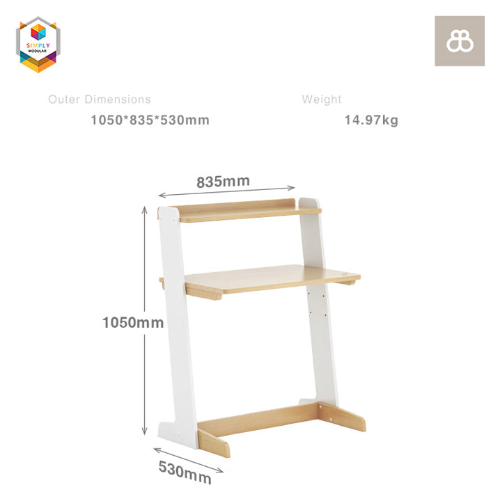 Simply Modular - Boori Adjustable Oslo Study Desk (6569582755874)