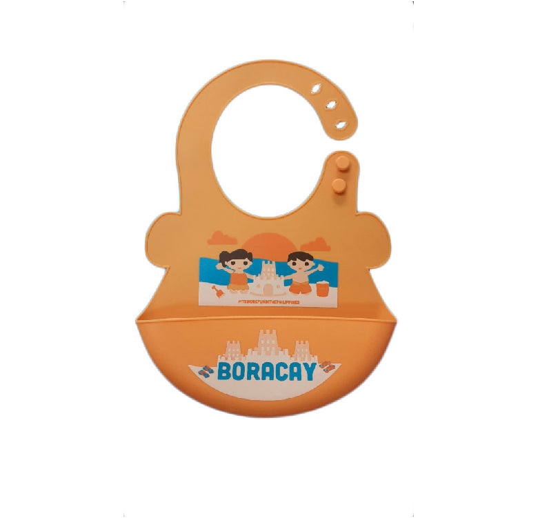Orange And Peach - Silicone Food Bibs Siargao (4604958015522)