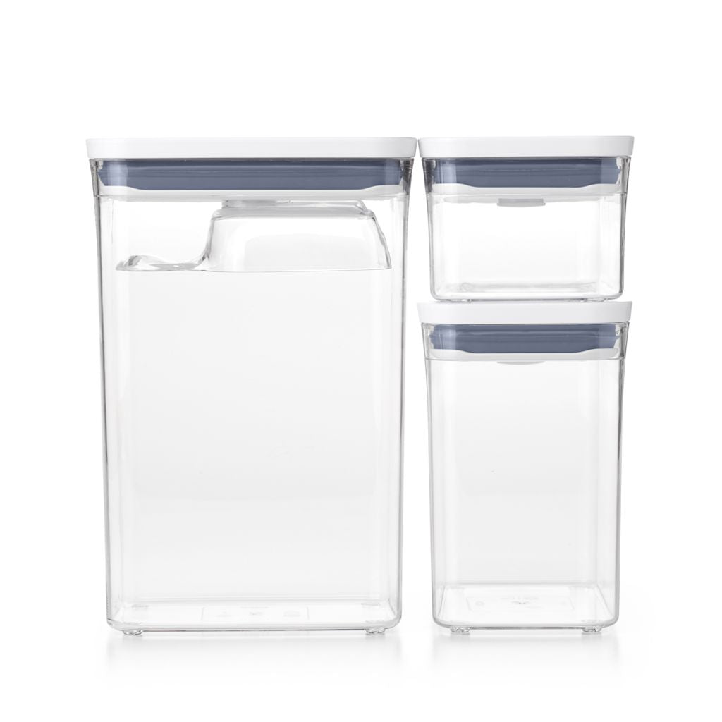 OXO Tot - Good Grips POP Container, Three-Piece Rectangle Set With Scoop (6544502751266)
