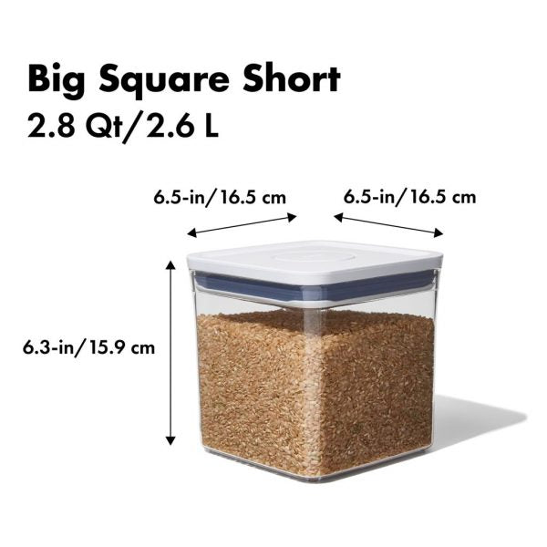 OXO Tot - Good Grips POP Container, Big Square Short 2.8 Qt. (6544503242786)