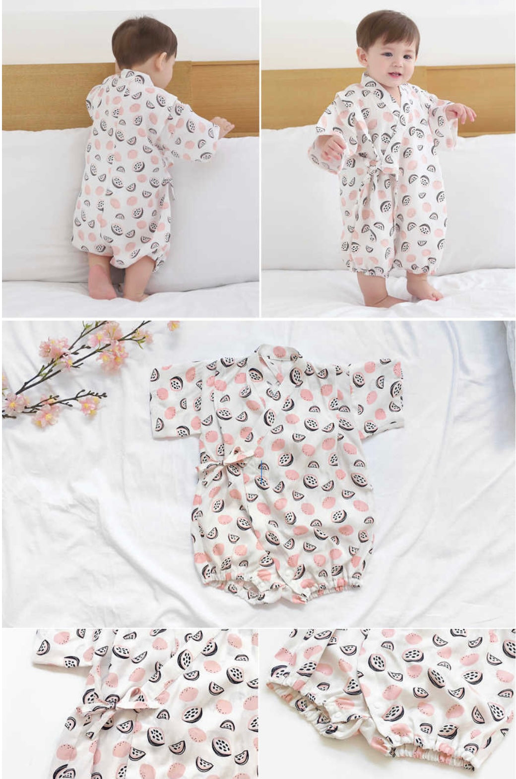 BORNY Korea - 100% Rayon Tie-Side Onesies (6794260250658)