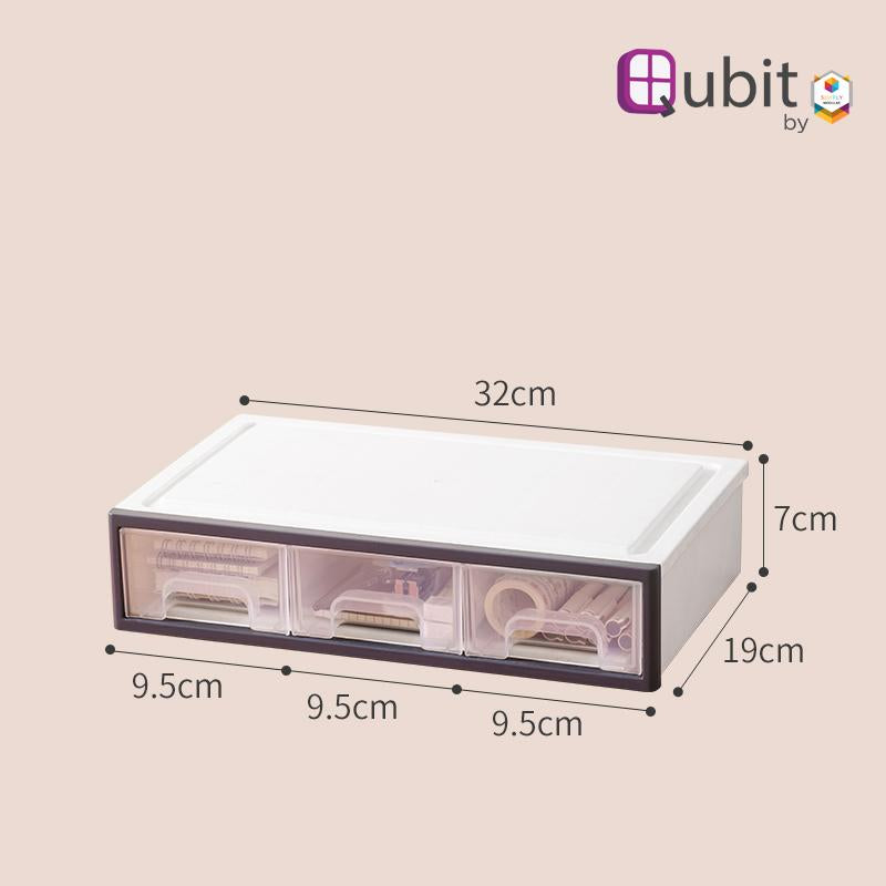 Simply Modular - Qubit Level Trio Mini | Transparent stackable storage box cabinet organizer with drawers for home office school (4851690668066)