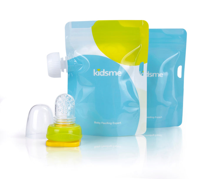 KidsMe - Food Pouch w/ Adaptor Set (Lime Medium) (4798436573218)