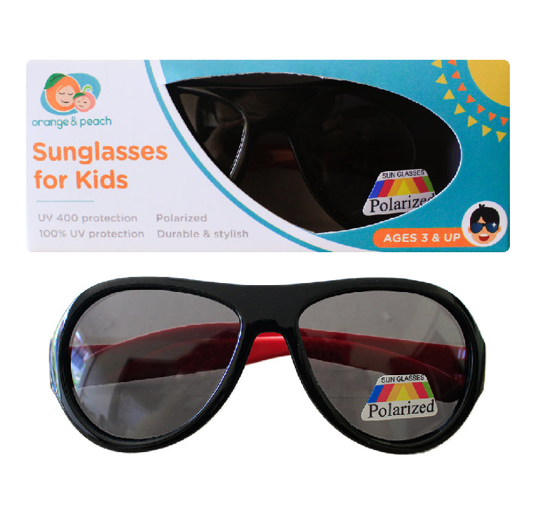 Orange and Peach - Sunglasses for Kids Dark Blue and Yellow (4604959850530)