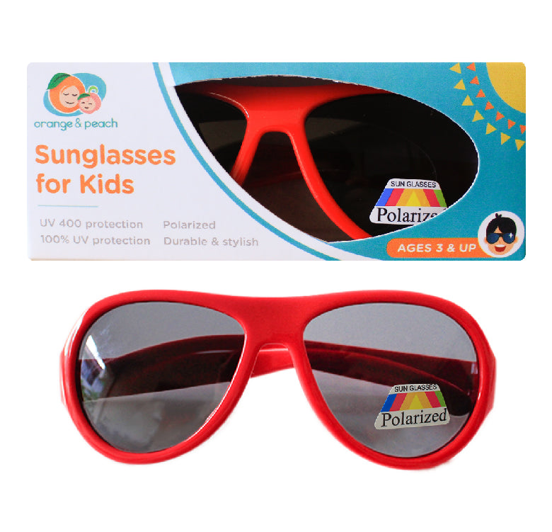 Orange and Peach - Sunglasses for Kids Dark Blue and Yellow (4604959850530)