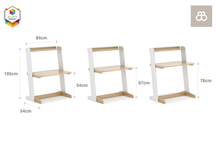 Simply Modular - Boori Adjustable Oslo Study Desk (6569582755874)