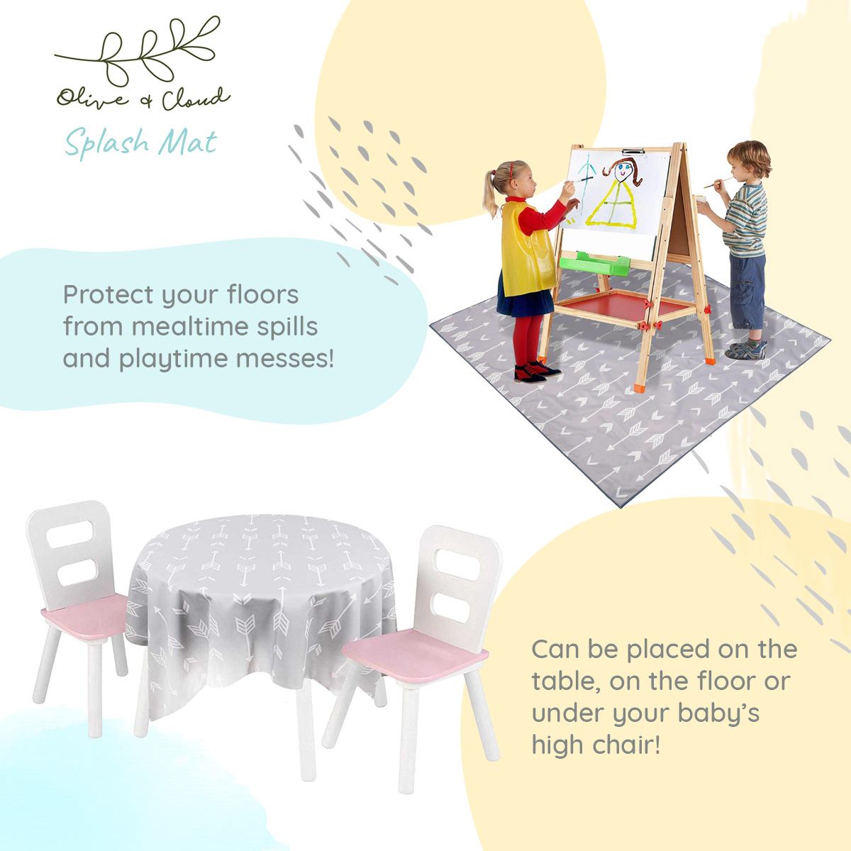 Olive and Cloud - Splash Mat (6564540776482)