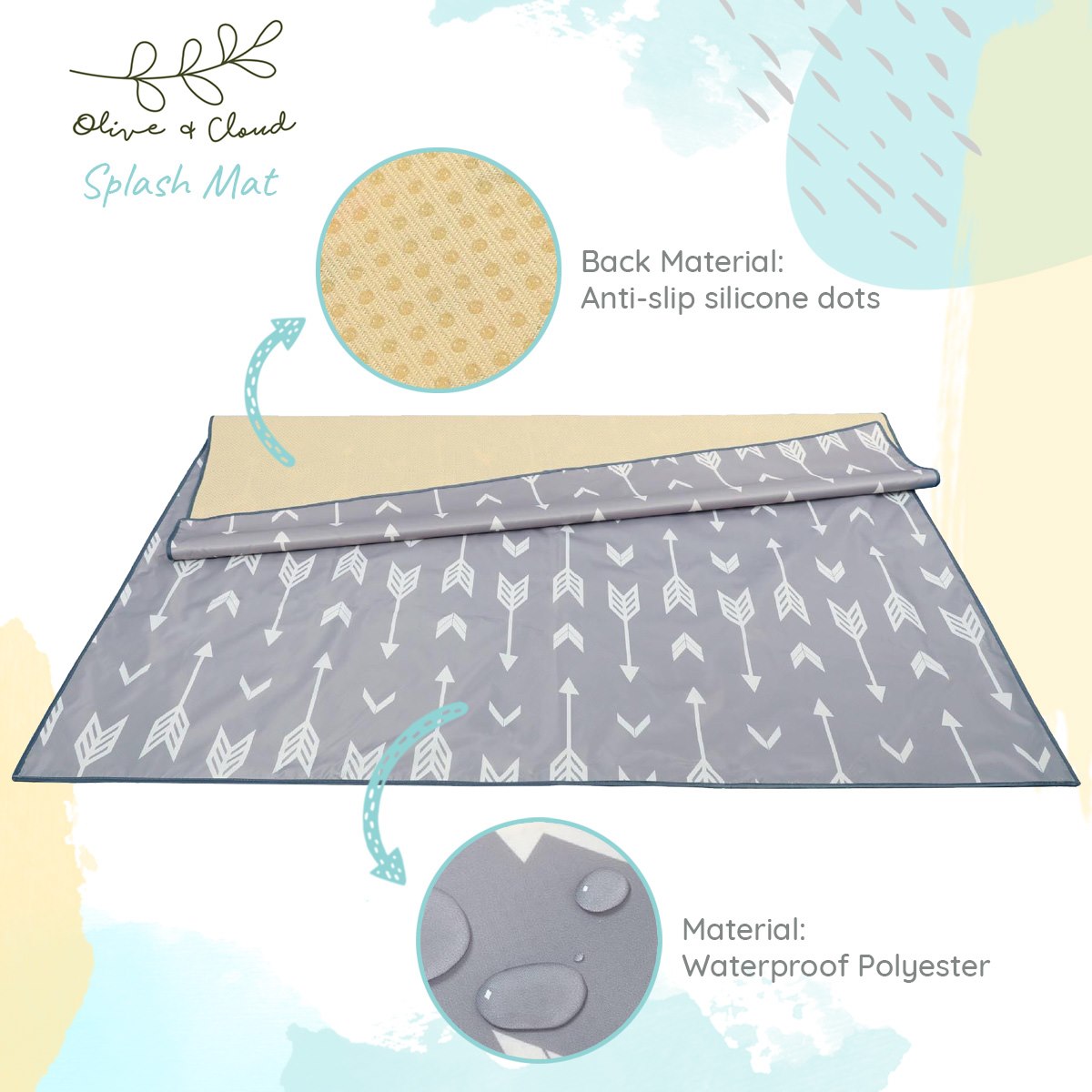 Olive and Cloud - Splash Mat (6564540776482)