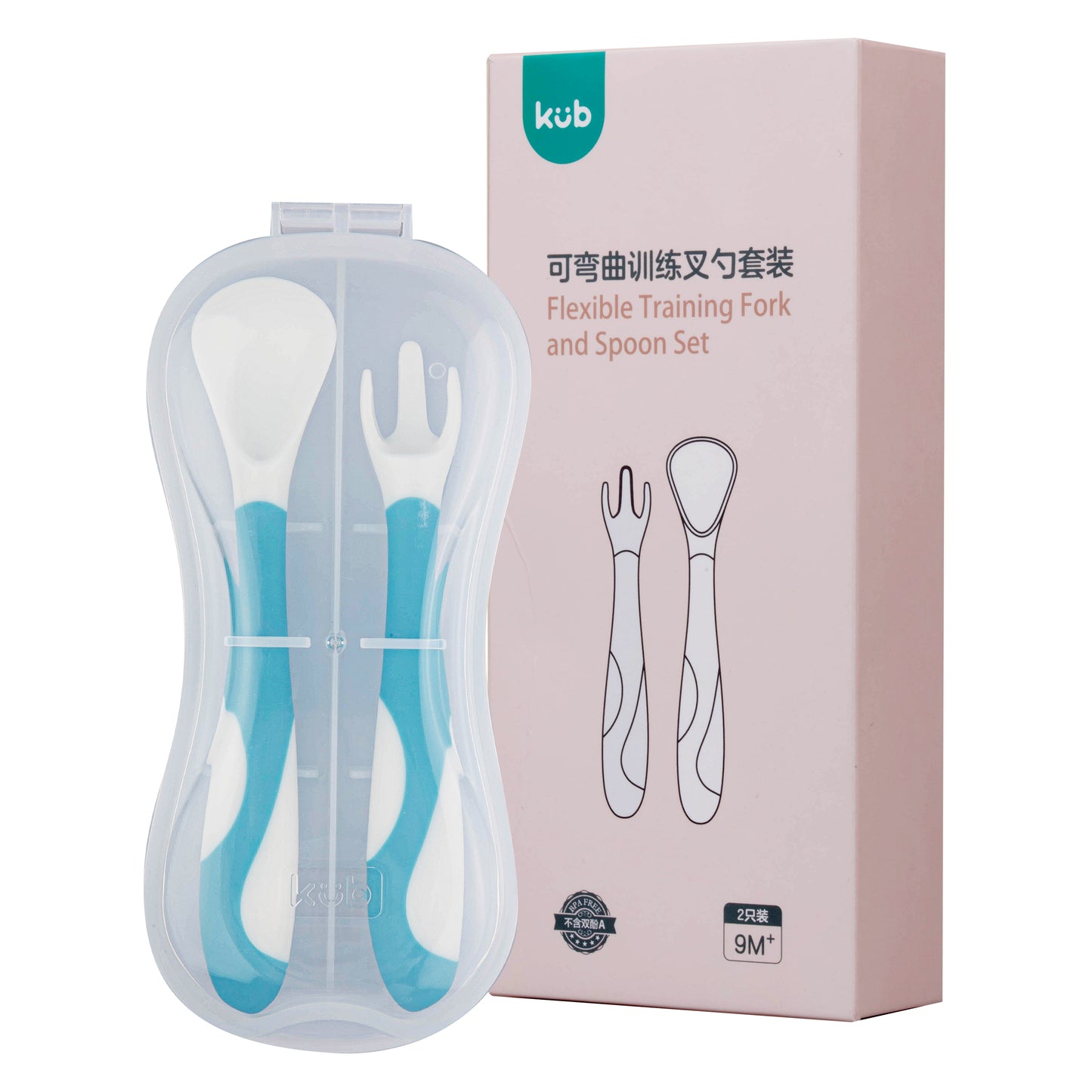 Baboo Basix - KUB Training Spoon & Fork Set (6541103595554)