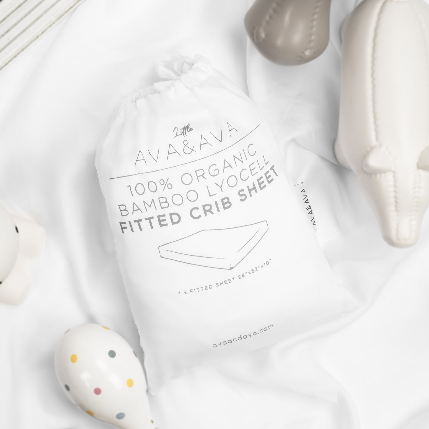Ava & Ava - 100% Organic Bamboo Lyocell Fitted Crib Sheet (6938984120354)