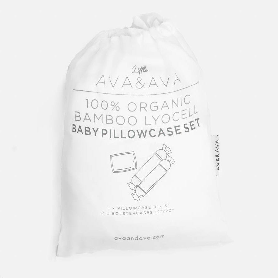 Ava & Ava - 100% Organic Bamboo Lyocell 3pc Baby Pillowcase Set (6938987692066)