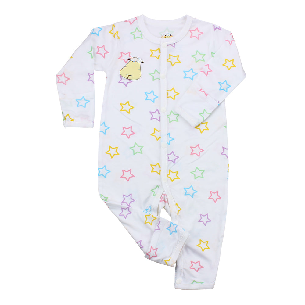 Baa Baa Sheepz - Button Long Sleeve Romper (4544377815074)