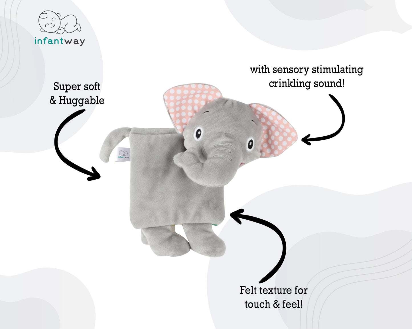 Infantway - Huggabooks Plush Toy Cloth Book (6801764122658)