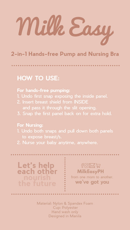 Milk Easy - Hands-free Nurse and Pump Easy Bra (4512503496738)