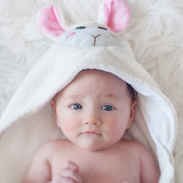 Zoocchini - Lola the Lamb Baby Hooded Towel (4835979919394)