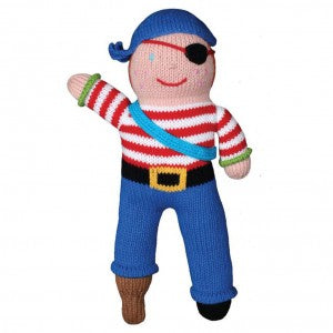 Zubels - "Arrr"-nee the Pirate Handknit Cotton Doll (4799385927714)
