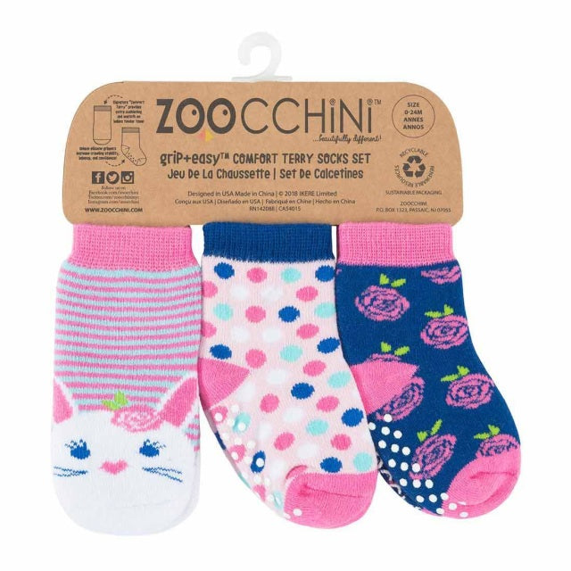 Zoocchini - Baby Safety Grip Socks (Set of 3) (4564276641826)
