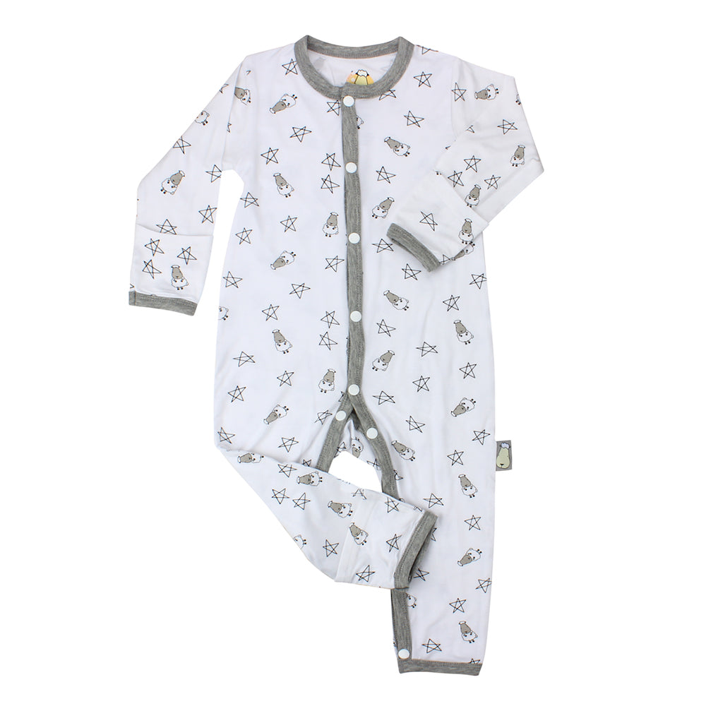 Baa Baa Sheepz - Button Long Sleeve Romper (4544377815074)