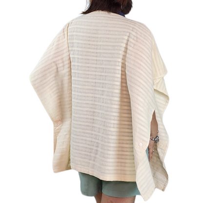 Sew Childhood Poncho Nursing Covers with Stiffener - Ivory Textured Cotton (7972770676770)