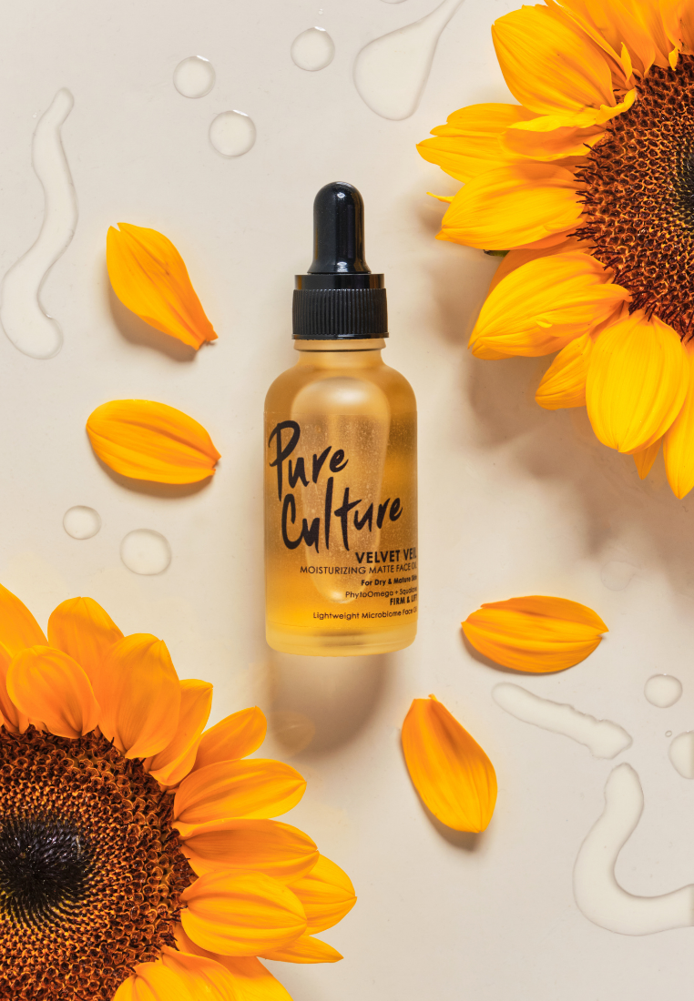Pure Culture Velvet Veil Moisturizing Matte Face Oil | Facial Oil | Sunflower Oil | For Dull Dry Skin - 30ml (7955615744034)
