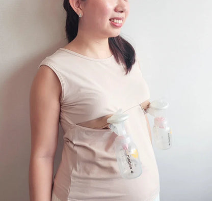 Elation - Breastfeeding Tank Top with Double Zippers (7965582786594)