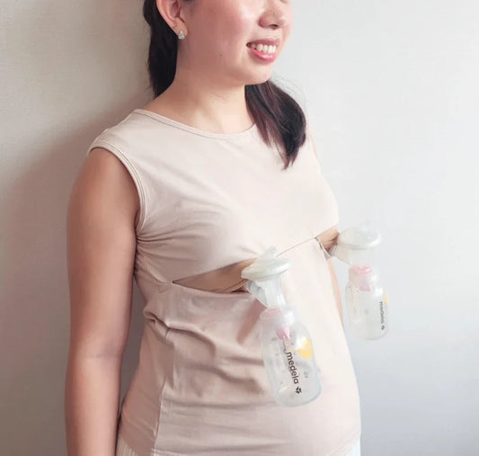 Elation - Breastfeeding Tank Top with Double Zippers (7965582786594)