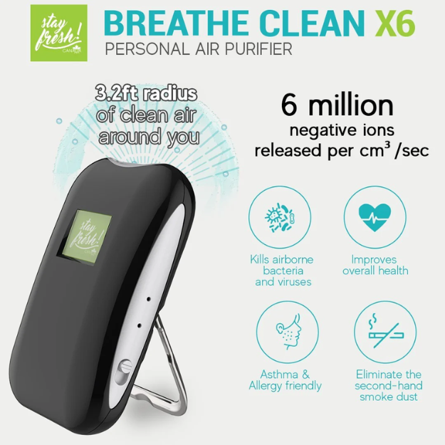 Stayfresh Canada Breathe Clean X6 Personal Air Purifier (7931880308770)