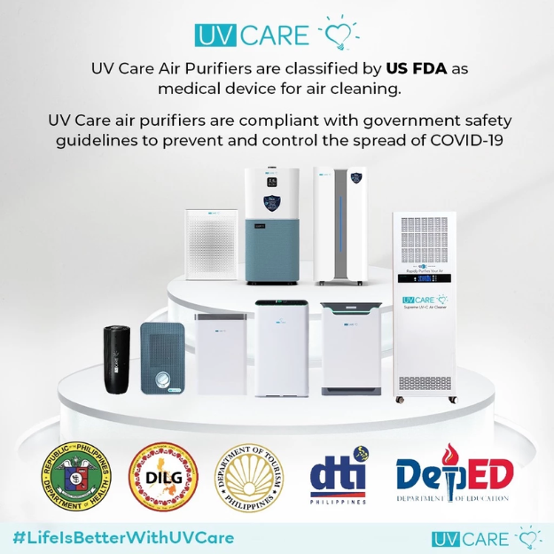 UV Care Super Air Cleaner Pro 2 w/ Medical Grade HEPA Filter & ViruX (7932306915362)