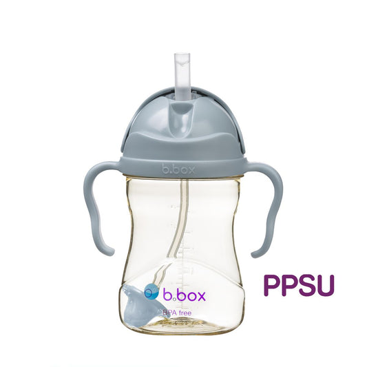 B.box PPSU Sippy Straw Cup with Handle ( b.box medical grade bottle baby toddler infant travel ) (7961832095778)