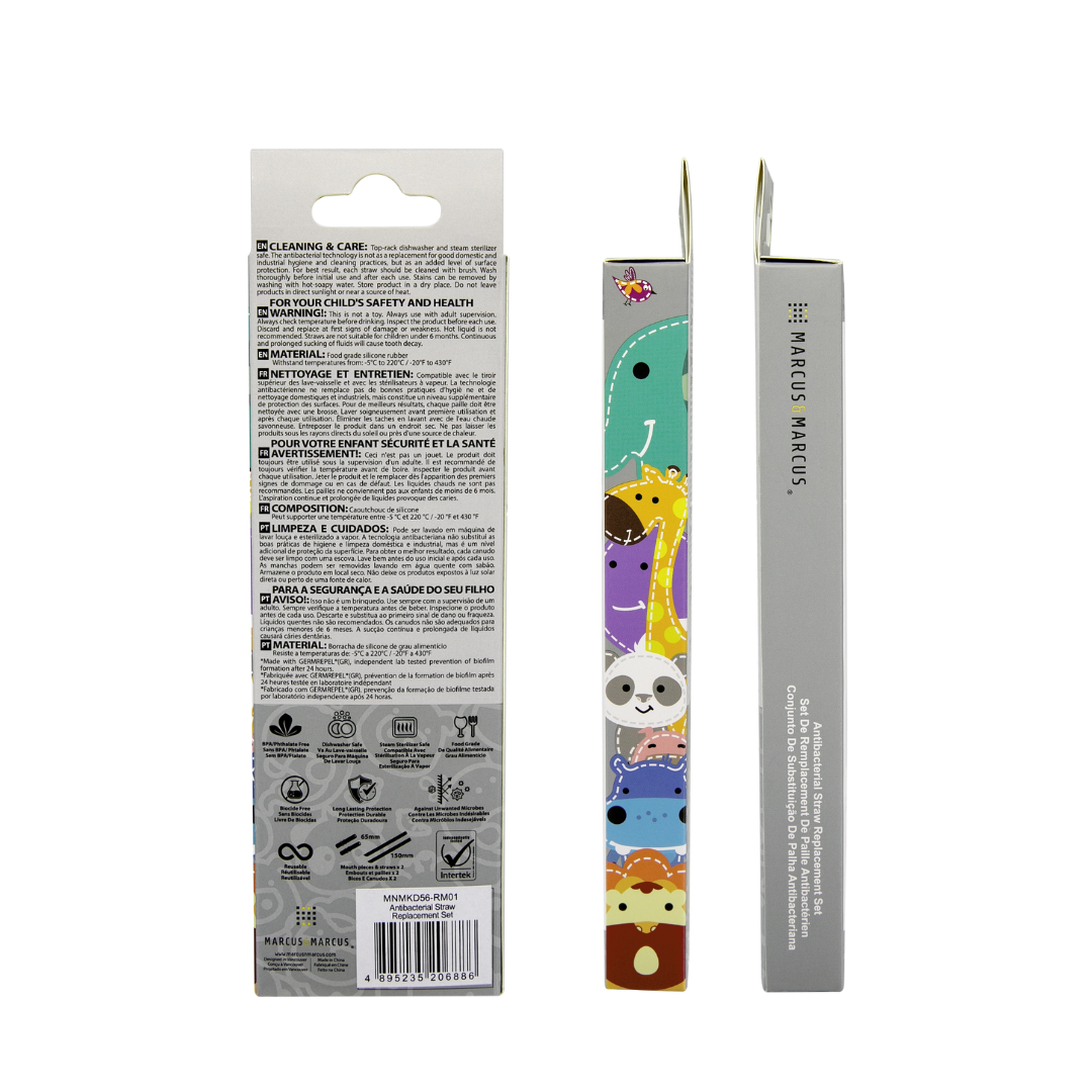 Marcus & Marcus - GERMREPEL  Tritan Straw Bottle (Replacement Straw Set x 2 pcs pack) (7659917541410)