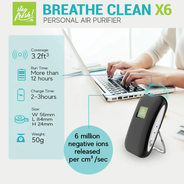 Stayfresh Canada Breathe Clean X6 Personal Air Purifier (7931880308770)