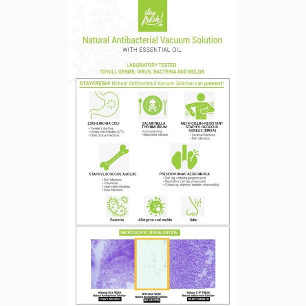 Stayfresh Canada Antibacterial Vacuum Solution w/ Essential Oil: White Tea (7932262383650)