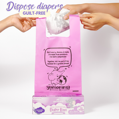YOMOMMA - 100% Compostable Diaper Bags (7670258499618)