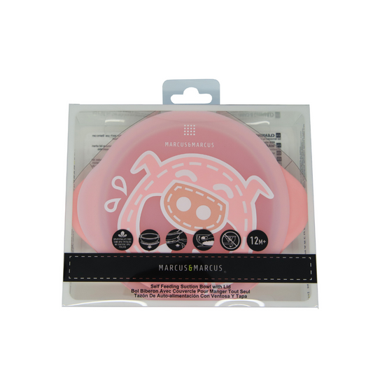 Marcus & Marcus - Suction Bowl with Lid - Pink (7660056084514)